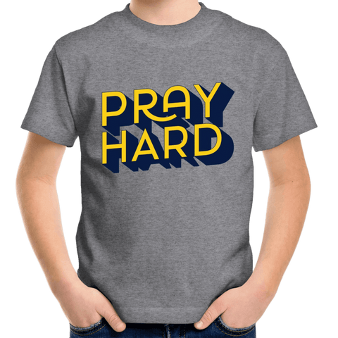 Chirstian-Kids T-Shirt-Pray Hard-Studio Salt & Light