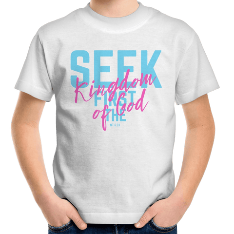 Chirstian-Kids T-Shirt-Seek First The Kingdom of God-Studio Salt & Light