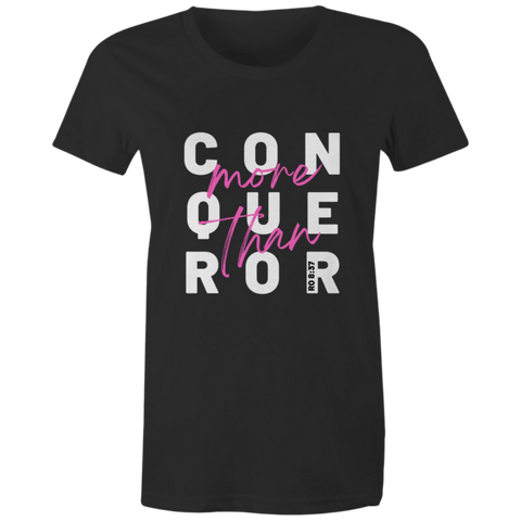 Chirstian-Women's T-Shirt-More Than Conquerors-Studio Salt & Light