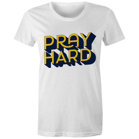 Chirstian-Women's T-Shirt-Pray Hard-Studio Salt & Light