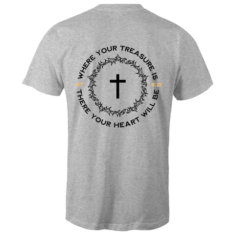 Chirstian-Men's T-Shirt-Where Your Treasure Is-Studio Salt & Light