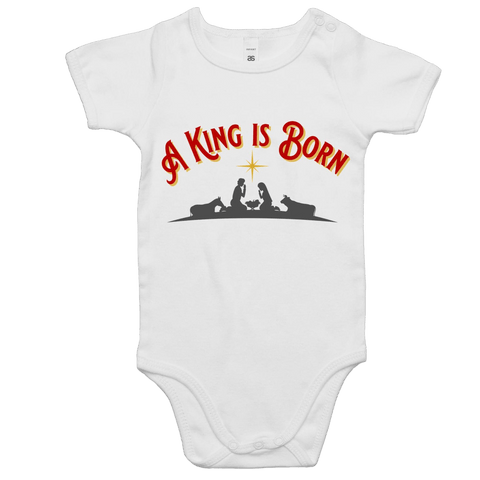 Chirstian-Infant Onesie-A King Is Born-Studio Salt & Light