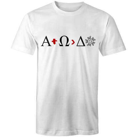 Chirstian-Men's T-Shirt-Alpha And Omega Is Greater Than Delta-Studio Salt & Light