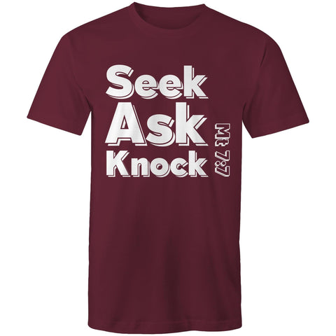 Chirstian-Men's T-Shirt-Ask Seek Knock (V3)-Studio Salt & Light