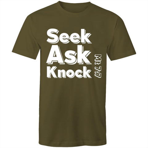 Chirstian-Men's T-Shirt-Ask Seek Knock (V3)-Studio Salt & Light