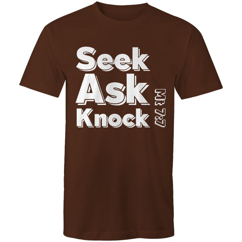 Chirstian-Men's T-Shirt-Ask Seek Knock (V3)-Studio Salt & Light