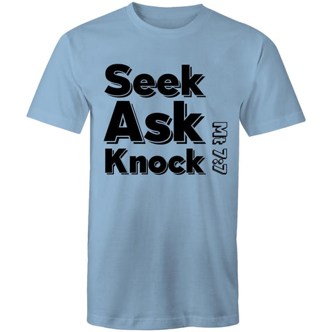 Chirstian-Men's T-Shirt-Ask Seek Knock (V3)-Studio Salt & Light