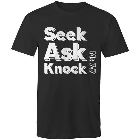 Chirstian-Men's T-Shirt-Ask Seek Knock (V3)-Studio Salt & Light