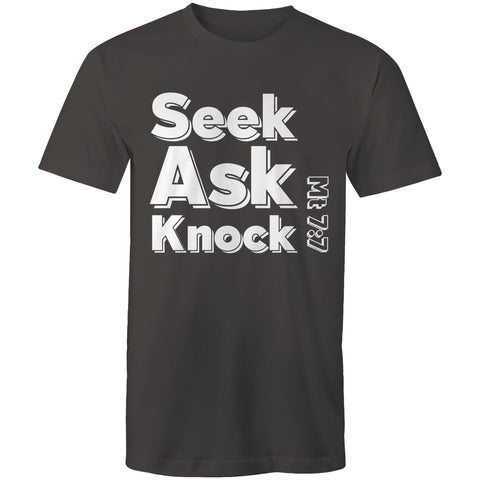 Chirstian-Men's T-Shirt-Ask Seek Knock (V3)-Studio Salt & Light