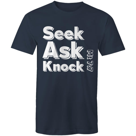 Chirstian-Men's T-Shirt-Ask Seek Knock (V3)-Studio Salt & Light