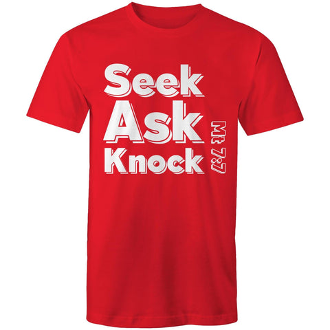 Chirstian-Men's T-Shirt-Ask Seek Knock (V3)-Studio Salt & Light