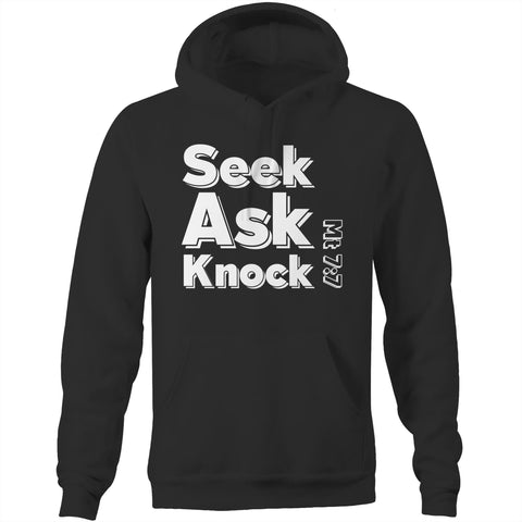 Chirstian-Unisex Hoodie-Ask Seek Knock (V3)-Studio Salt & Light