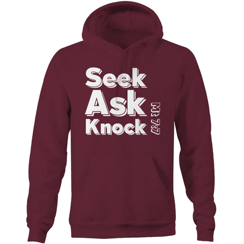 Chirstian-Unisex Hoodie-Ask Seek Knock (V3)-Studio Salt & Light