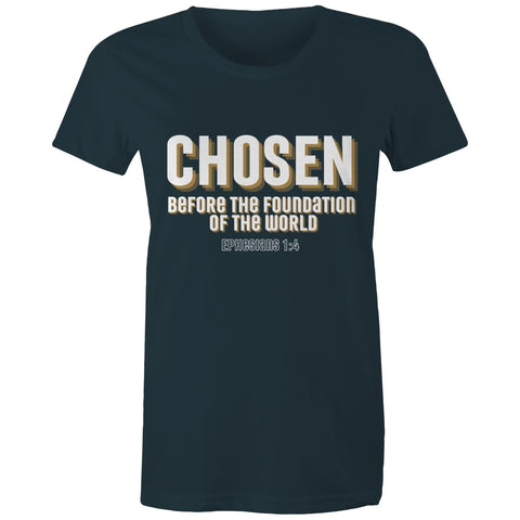 Chirstian-Women's T-Shirt-Chosen Before The Foundation of The World-Studio Salt & Light