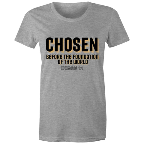 Chirstian-Women's T-Shirt-Chosen Before The Foundation of The World-Studio Salt & Light
