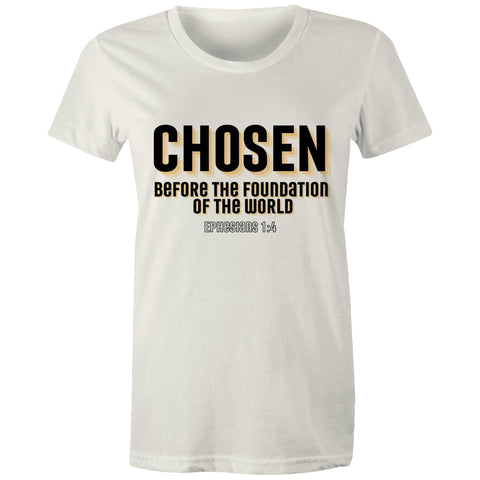 Chirstian-Women's T-Shirt-Chosen Before The Foundation of The World-Studio Salt & Light