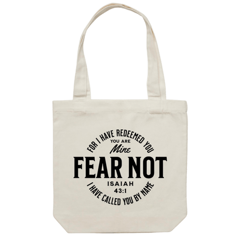 Chirstian-Canvas Tote Bag-Fear Not-Studio Salt & Light