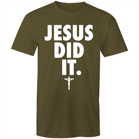 Chirstian-Men's T-Shirt-Jesus Did It (Nike Parody)-Studio Salt & Light
